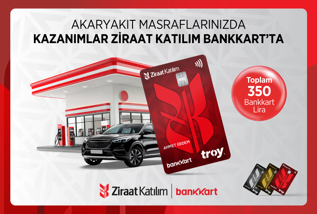Akaryakıt Harcamalarınıza 350 TL Bankkart Lira!