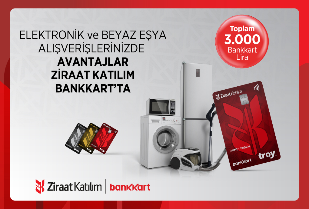 Elektronik ve Beyaz Eşya Alışverişlerinize 3.000 TL Bankkart Lira!