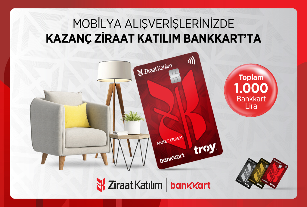 Mobilya Alışverişinize 1.000 TL Bankkart Lira!