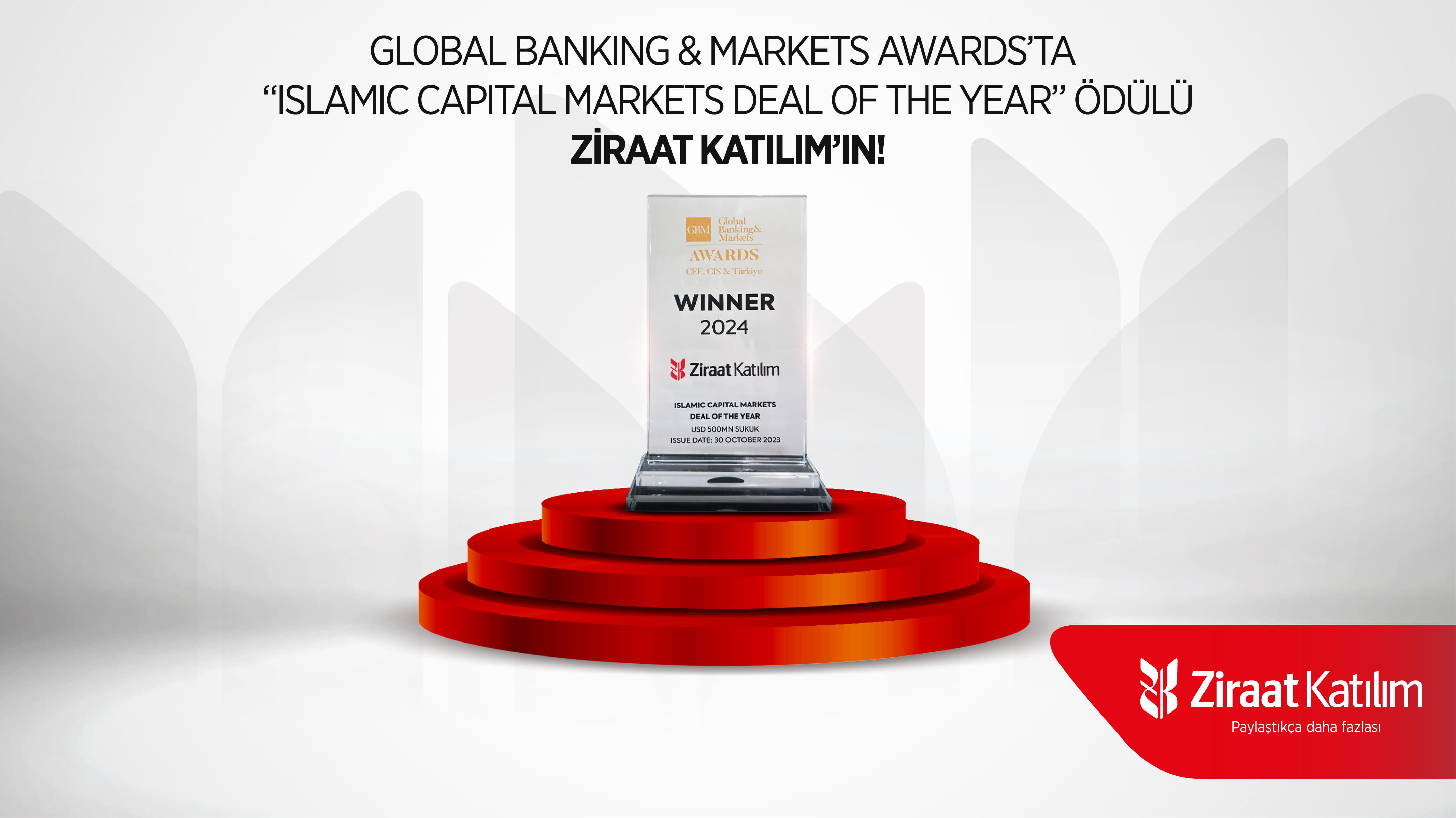 “Islamic Capital Markets Deal of the Year” ödülü Ziraat Katılım’a verildi