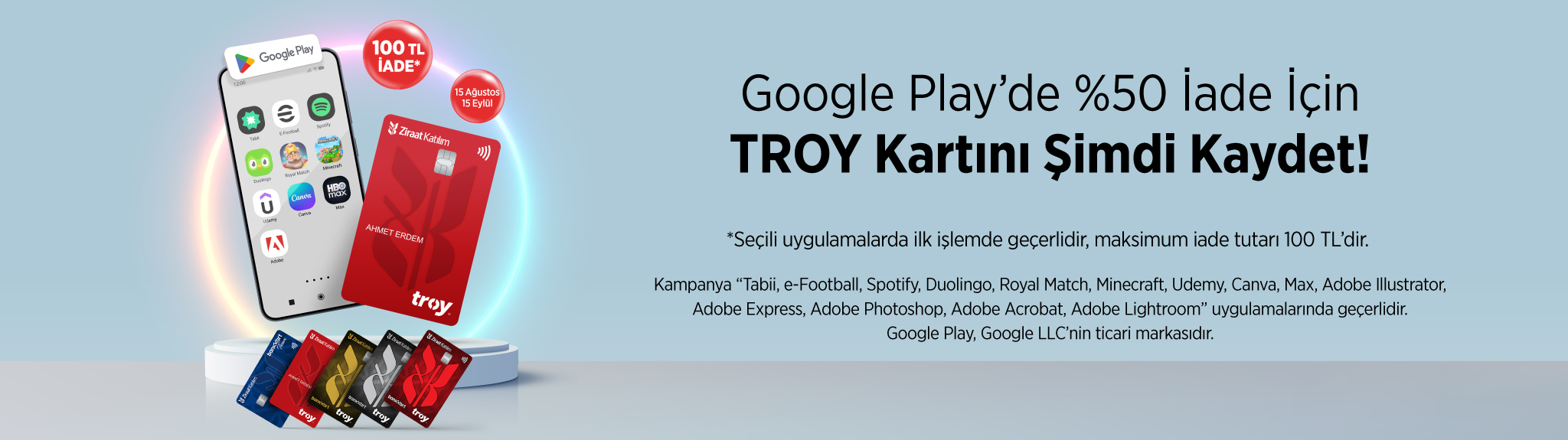 TROY Kart & Google Play Kampanyası